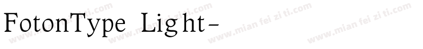 FotonType Light字体转换